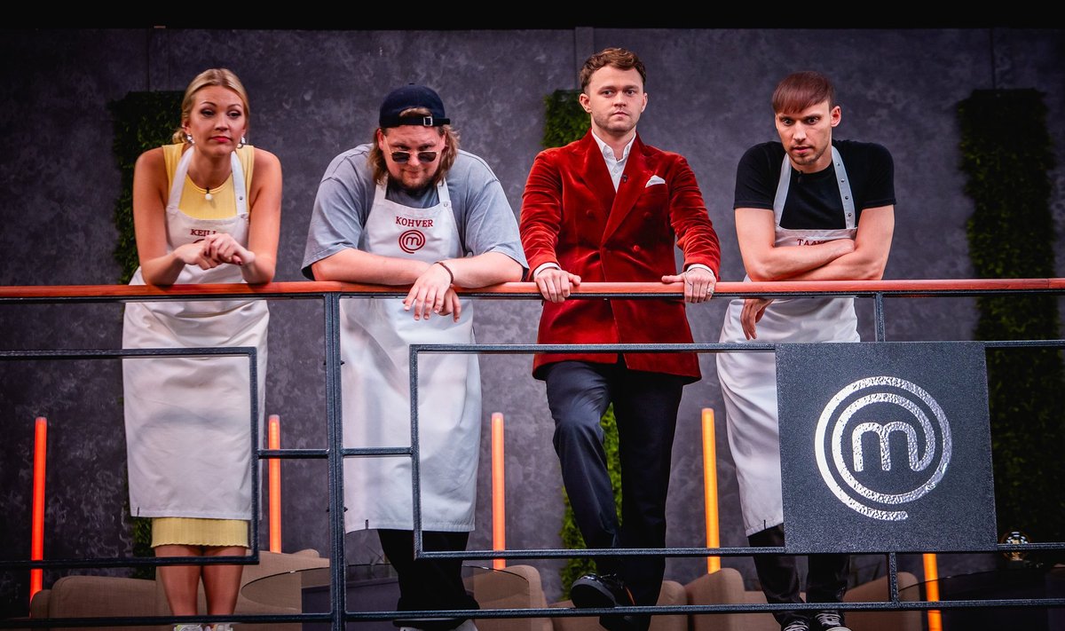 MasterChef viies saade - osalised Keili Sükijainen, Kohver ja Taavi Immato ning saatejuht Orm Oja