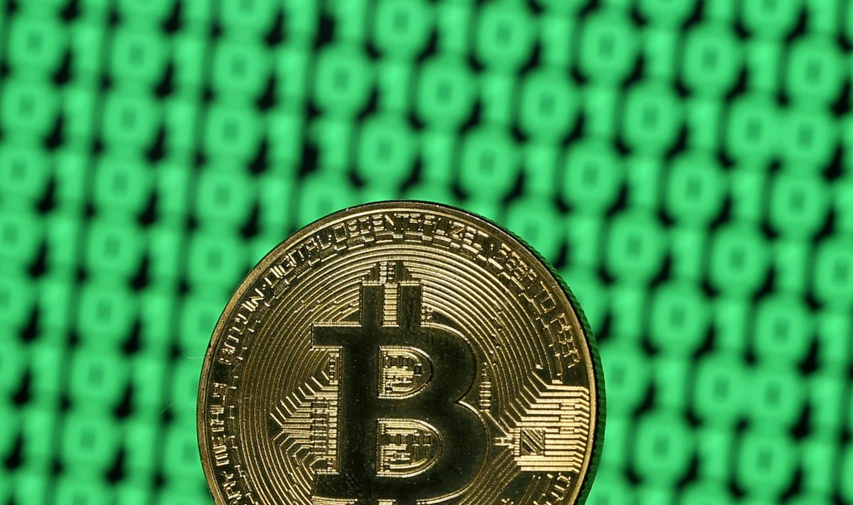Bitcoini kujutav münt