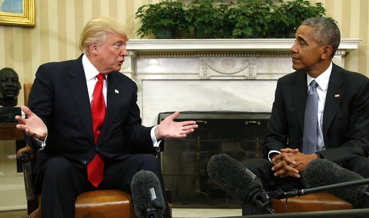 Obama ja Trumpi esimene kohtumine