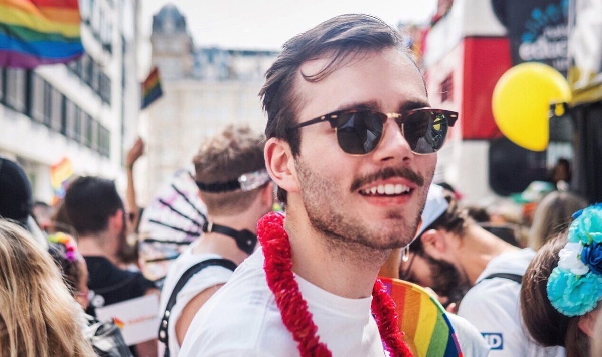 TULEVIKU JUHT: Praegu Financial Timesis ja sügisest TikTokis töötav Ian Gustav Ahlberg 2018. aastal London Pride’il.