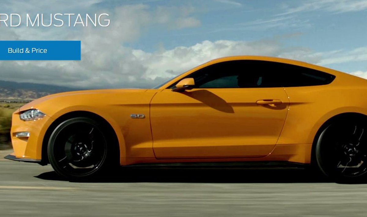 Mustang on üks kahest Fordi tavasõiduautost, mis müügile jääb (ekraanitõmmis, ford.com/cars/mustang)