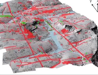 LIDARi andmete põhja koostatud "kadunud linna" kaart.
