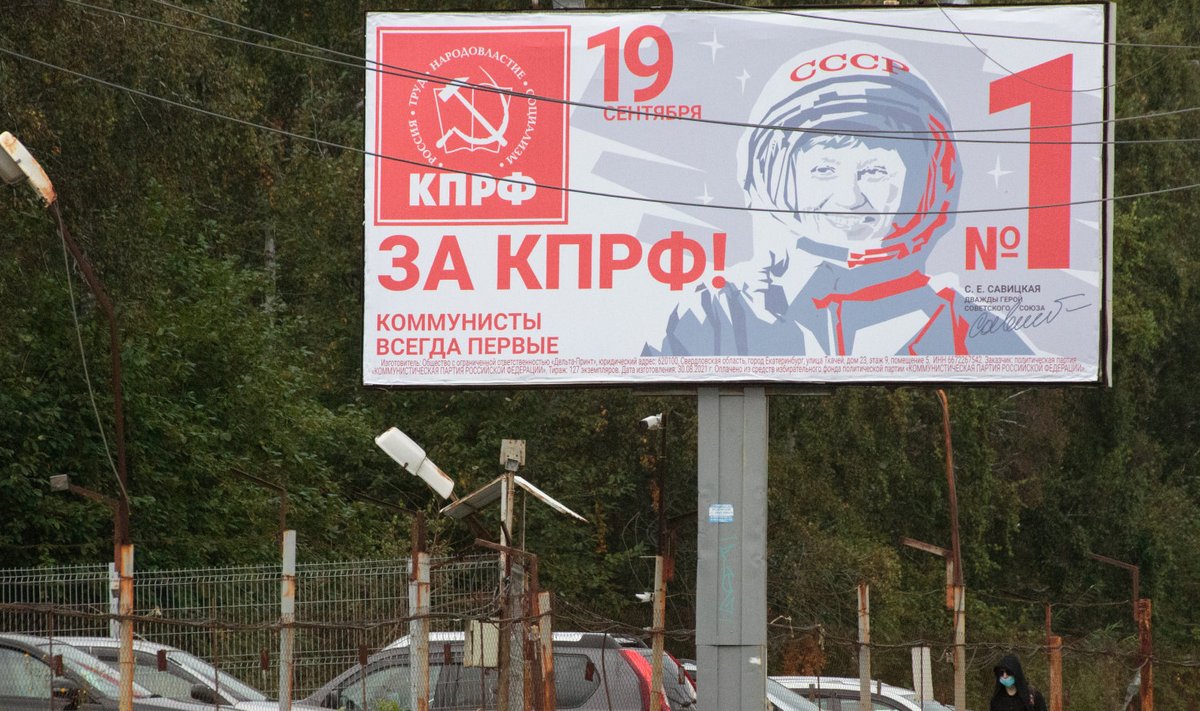 Kommunistliku partei valimisplakat Irkutskis