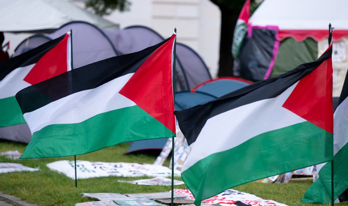 Palestiina lipud Saksa telklaagris