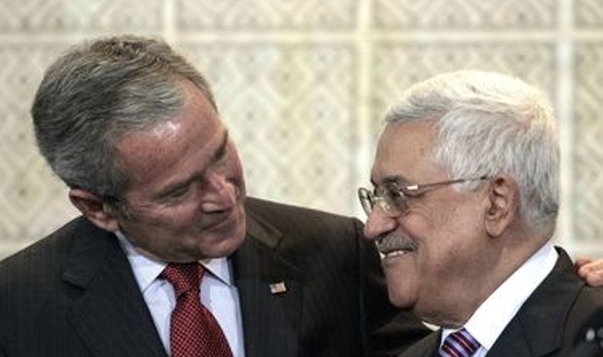 USA ning Palestiina presidendid George W. Bush ja Mahmud Abbas