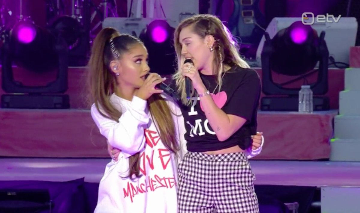 One Love Manchester: Ariana Grande ja Miley Cyrus 