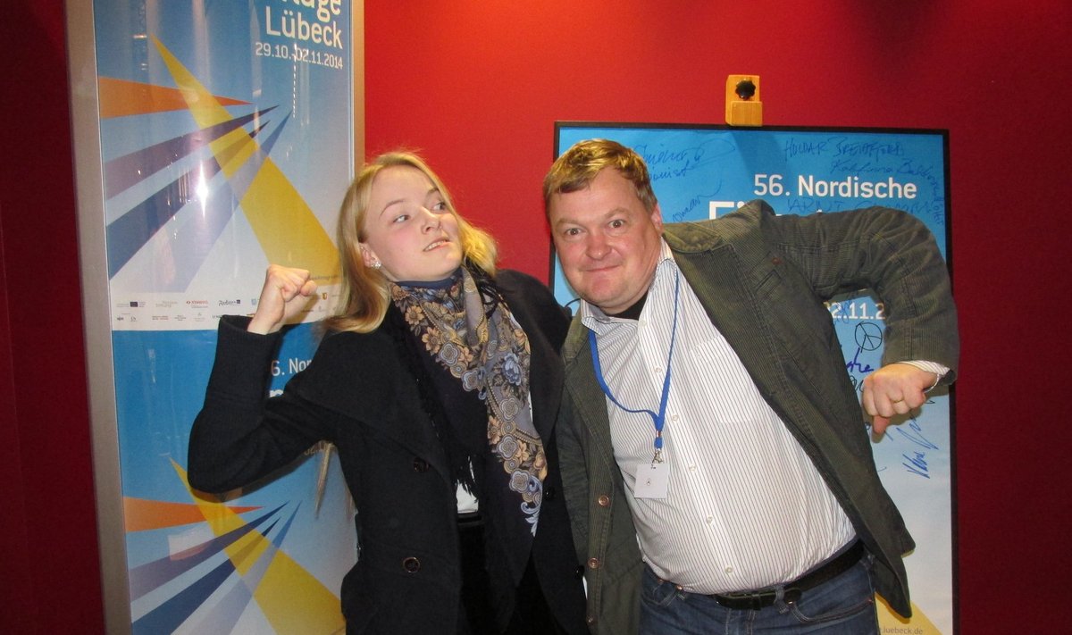 Maris Nõlvak ja Andres Maimik esitlesid festivalil „Kirsitubakat”, mis linastus noortefilmide programmis.