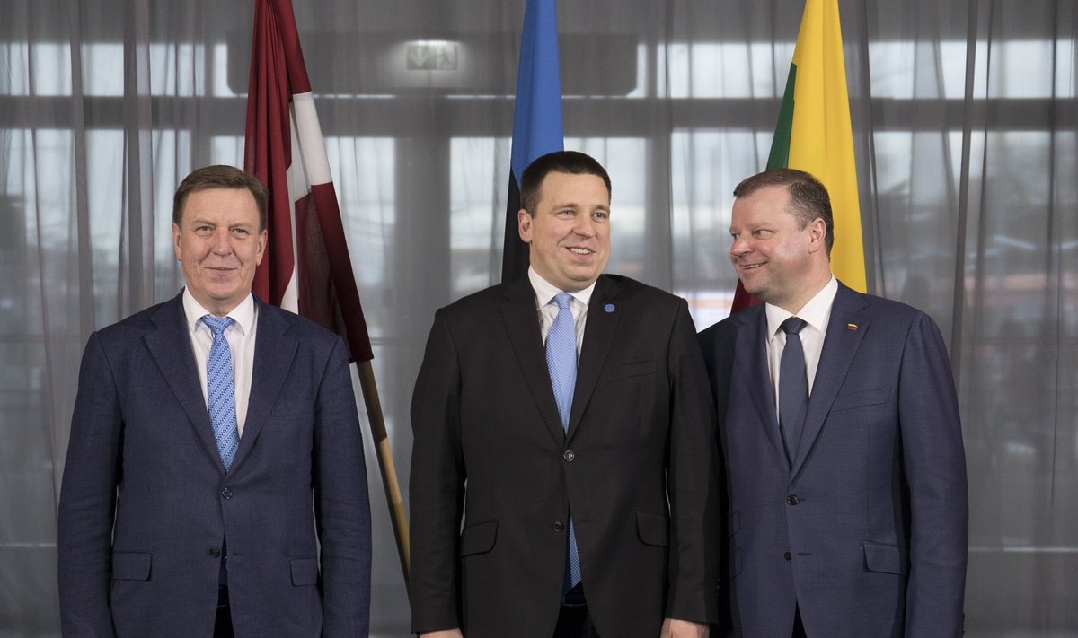 Balti riikide peaministrid Māris Kučinskis, Jüri Ratas ja Saulius Skvernelis