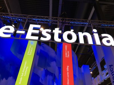 E-Estonia ühisboks messil. (Lauri Jürisoo mobiilifoto)