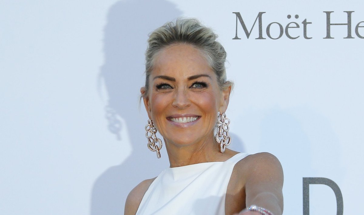 Actress Sharon Stone arrives for amfAR's Cinema Against AIDS 2013 event in Antibes during the 66th Cannes Film Festival