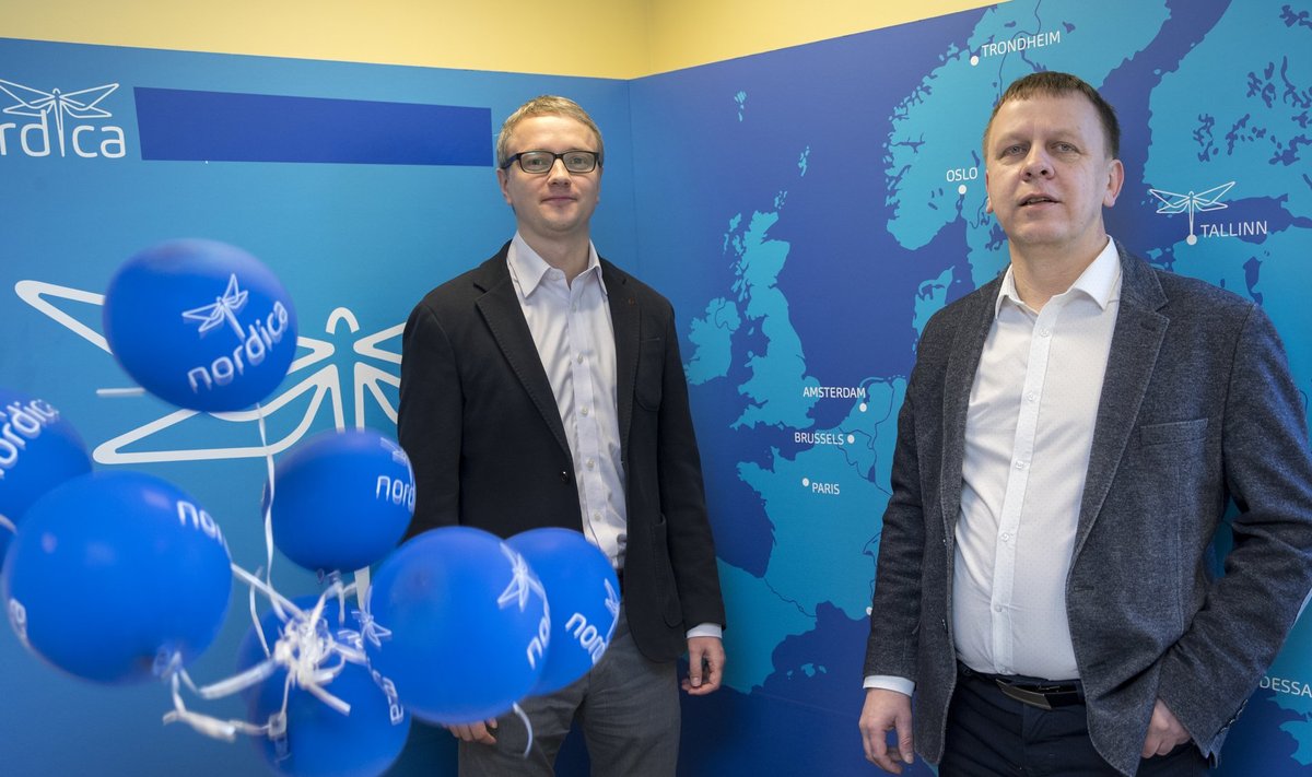 Nordica juhatuse esimees Jaan Tamm (paremal) ning finantsjuht Ahto Pärl