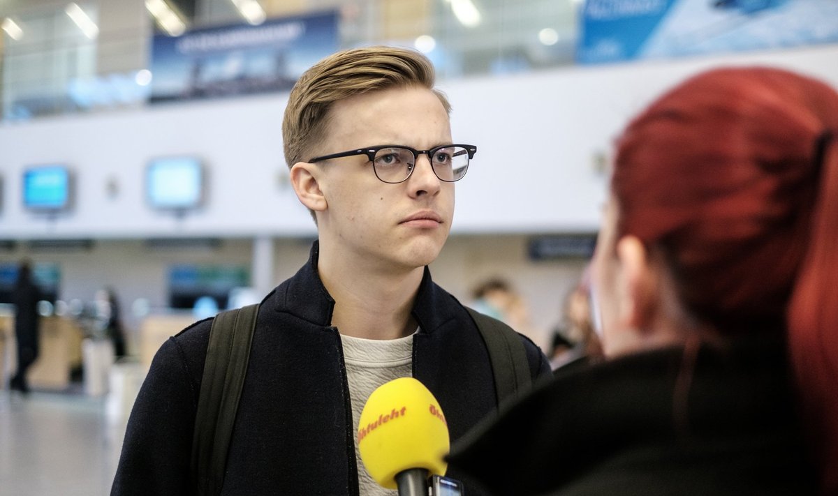 Eesti eurolaulik Jüri Pootsmann sõitis hommikul Stockholmi Eurovisionile.