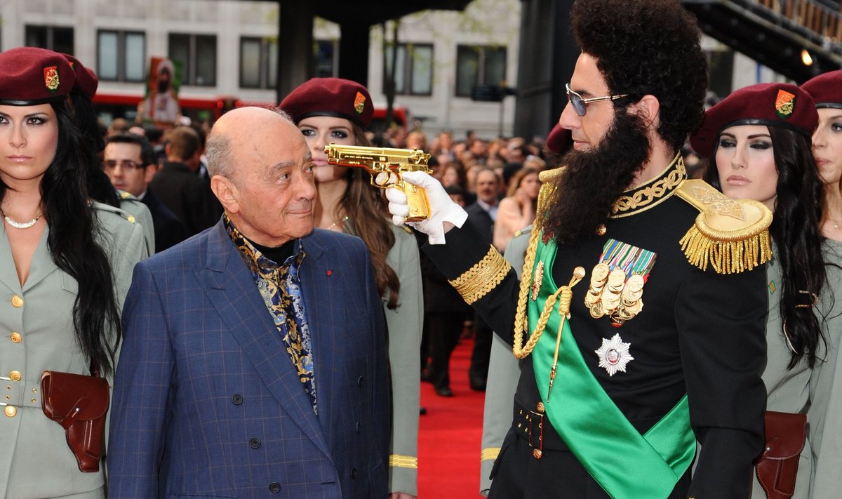 Mohamed Al-Fayed ja Sacha Baron Cohen filmi „Diktaator“ esilinastusel