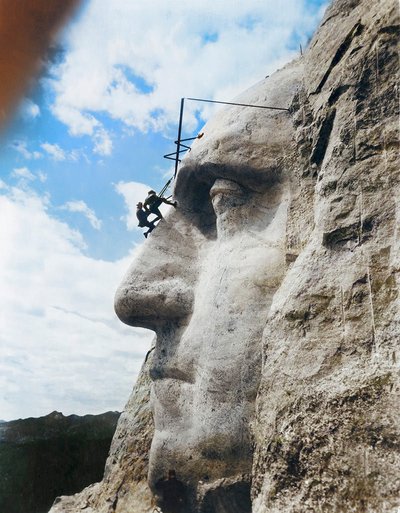 Скульптура Джорджа Вашингтона, 1932 год. Южная Дакота, США