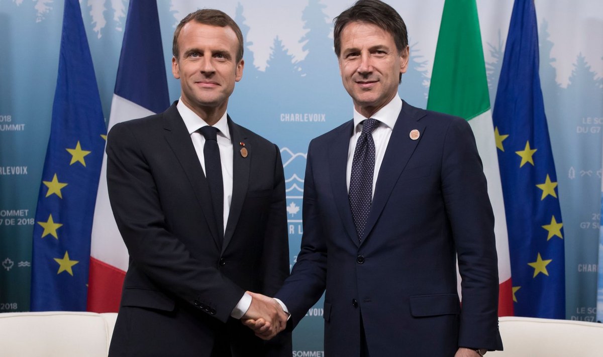 Emmanuel Macron ja Giuseppe Conte