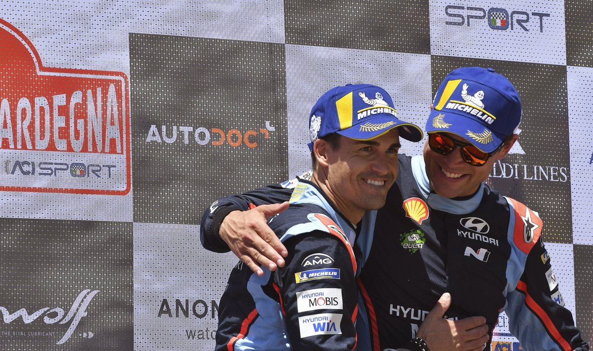 Dani Sordo ja Carlos Del Barrio 2019. aastal Sardiinia ralli võitjatena
