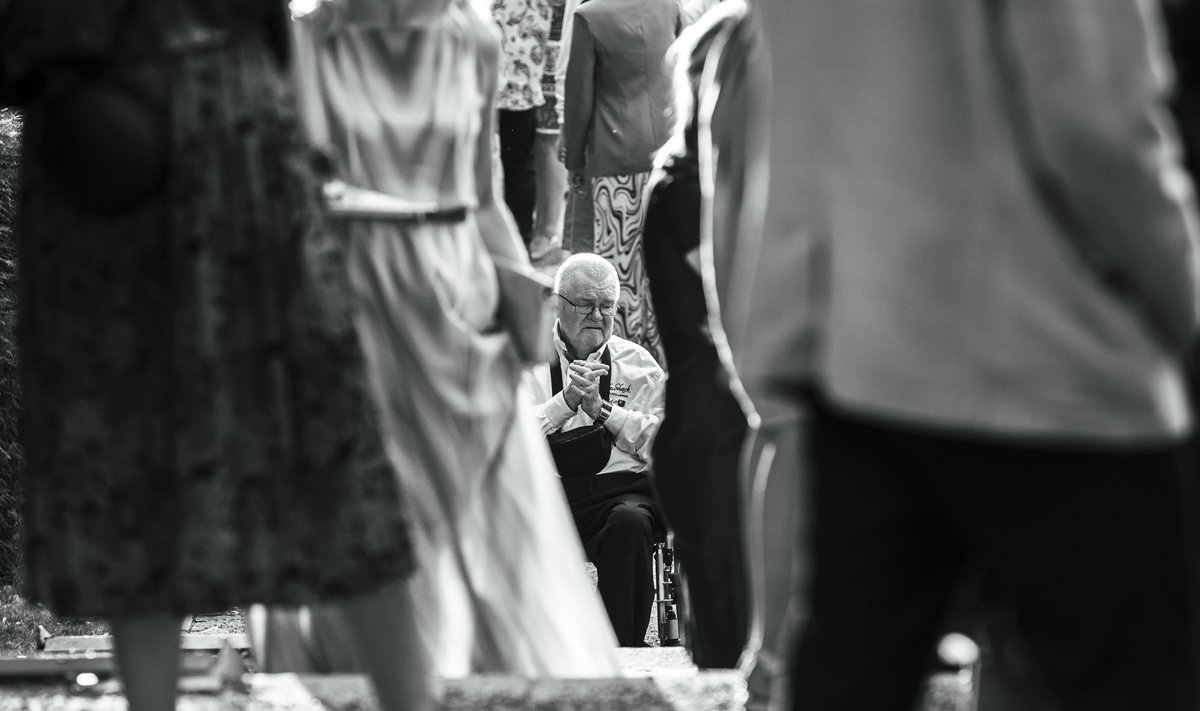 Edgar Savisaar Kadrioru lossi roosiaias.