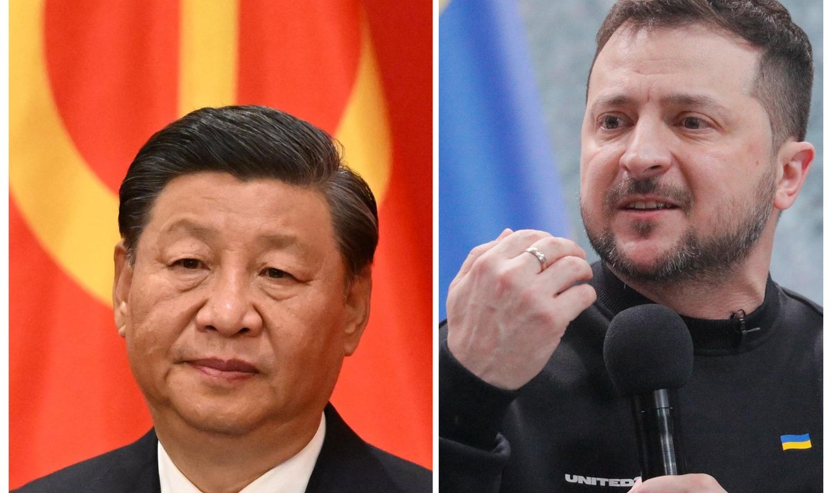 Vasakul Hiina president Xi Jinping, paremal Volodõmõr Zelenskõi