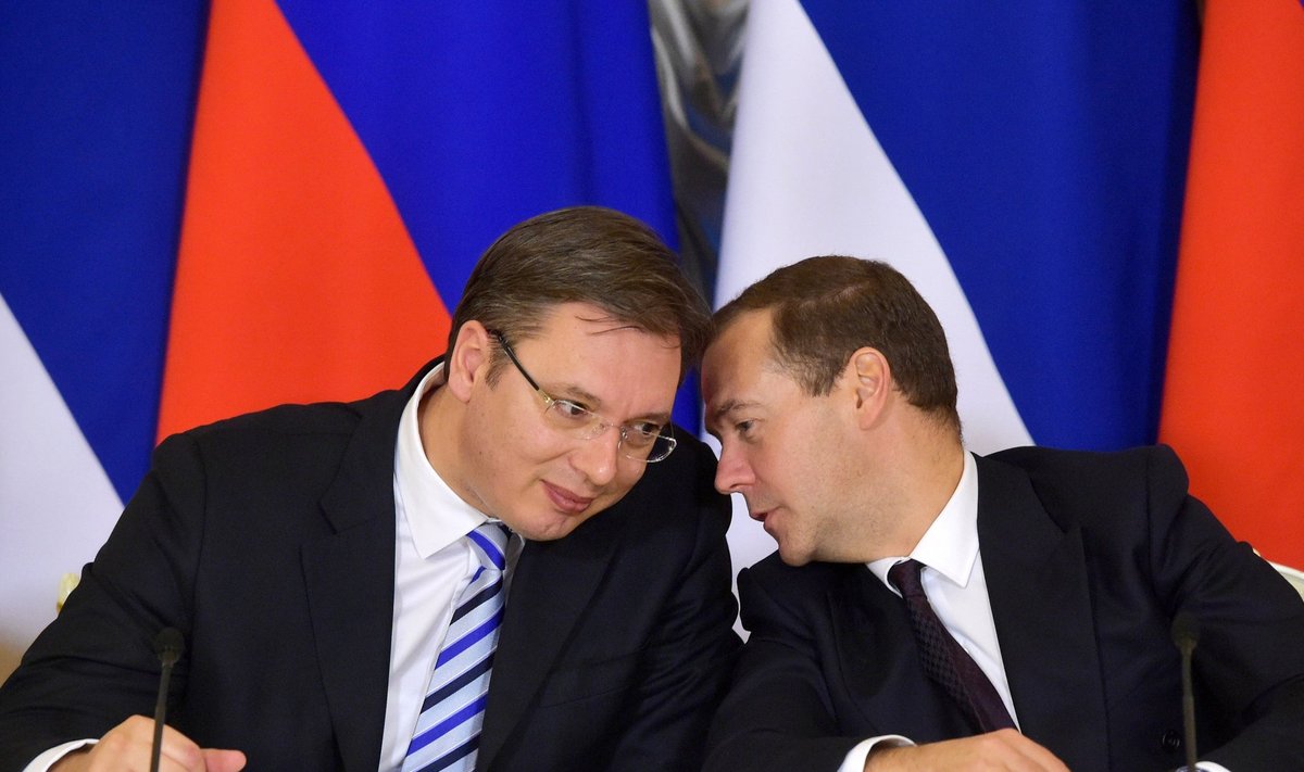 Dmitri Medvedev ja Aleksandar Vucic 