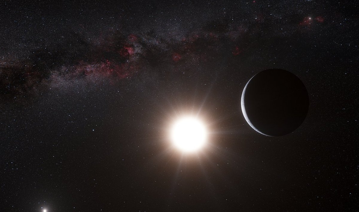 Alpha Centauri B oma võimaliku planeediga.