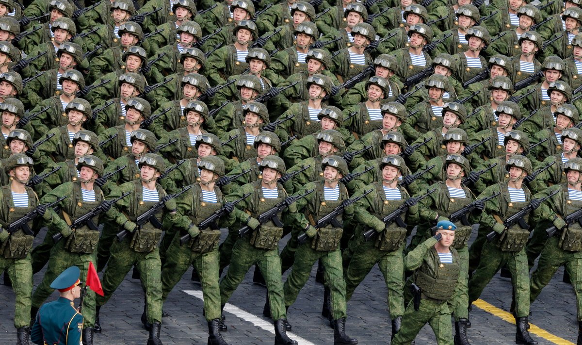 Vene sõjaväe paraad 9. mail 2023 Moskvas Punasel väljakul.