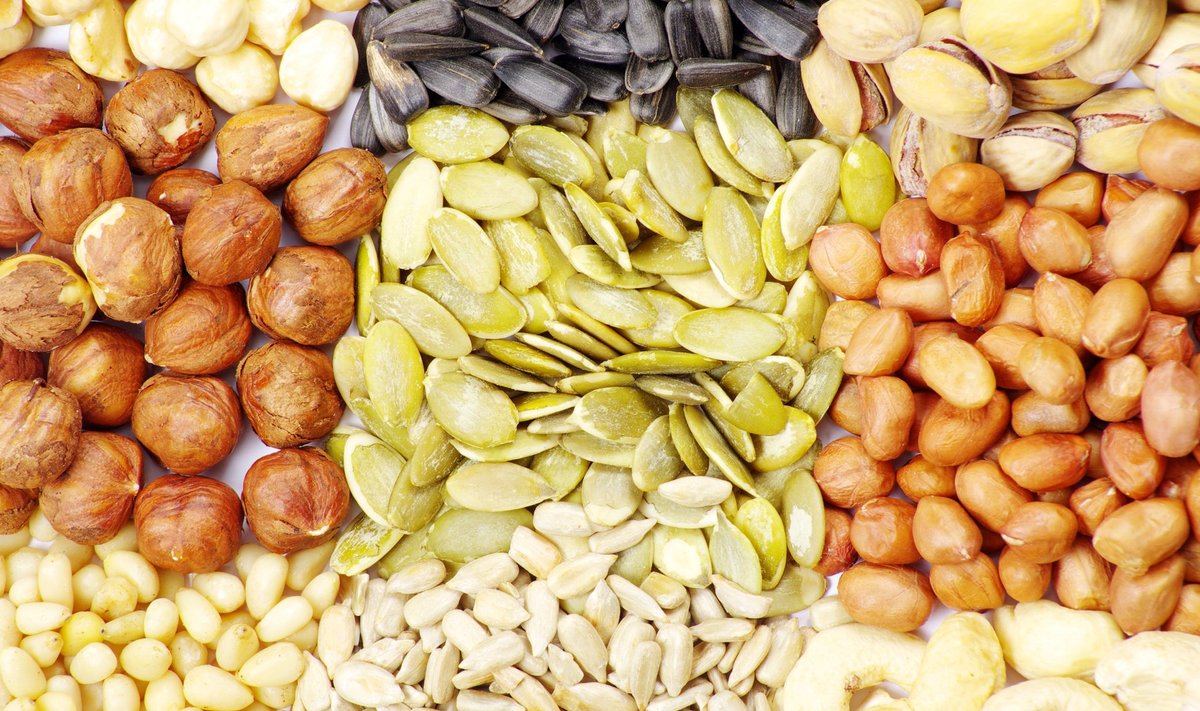 Ajule vajalikke polüküllastumata rasvu leidub rohkesti seemnetes ja pähklites.