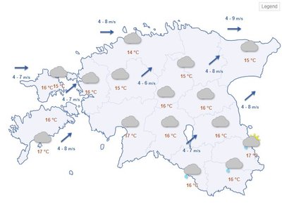 Reedene ilmaprognoos Riigi Ilmateenistuse kodulehelt