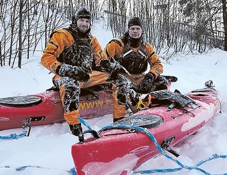 - Timo Palo ja Mart Reimann katsetasid Arktika-retkel kasutatavaid süstasid enne Eestis.