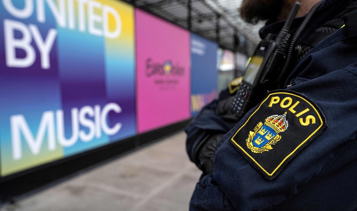 Politsei patrullib Eurovisioni lauluvõistluse toimumiskoha piirkonnas.