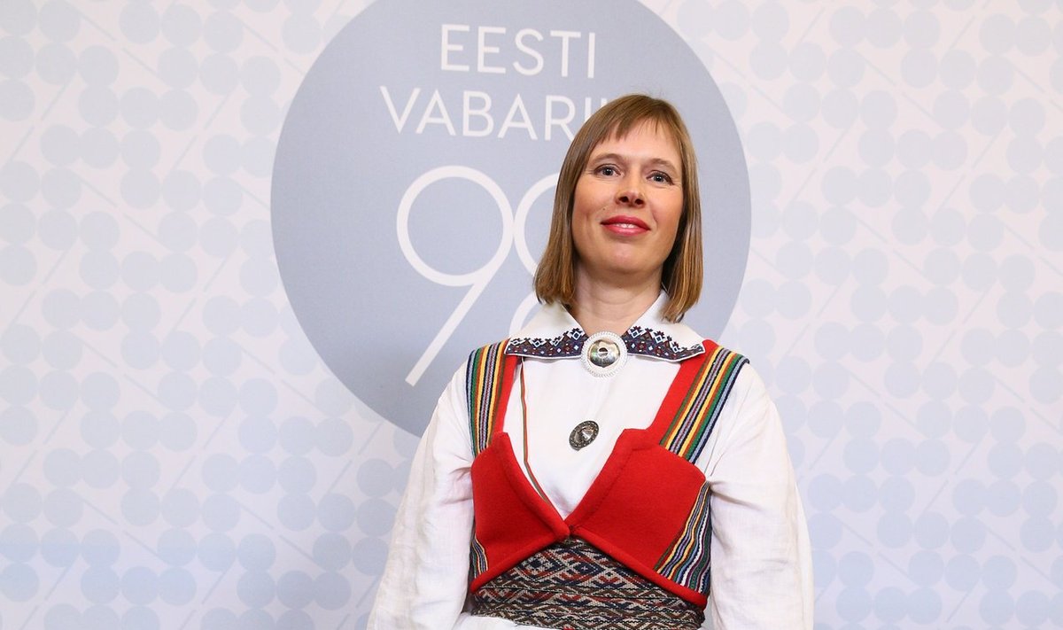 PIDU! Kersti Kaljulaid tänavu veebruaris presidendi vastuvõtul.