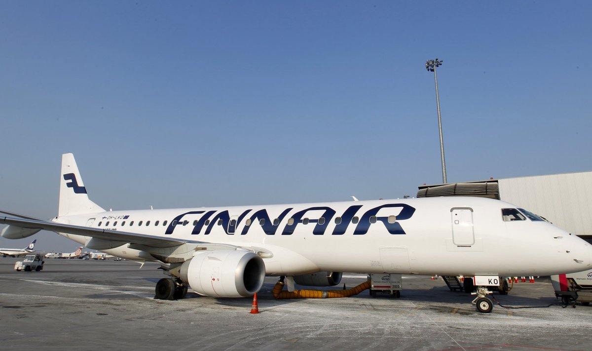 Finnairi lennuk Varssavi lennuväljal