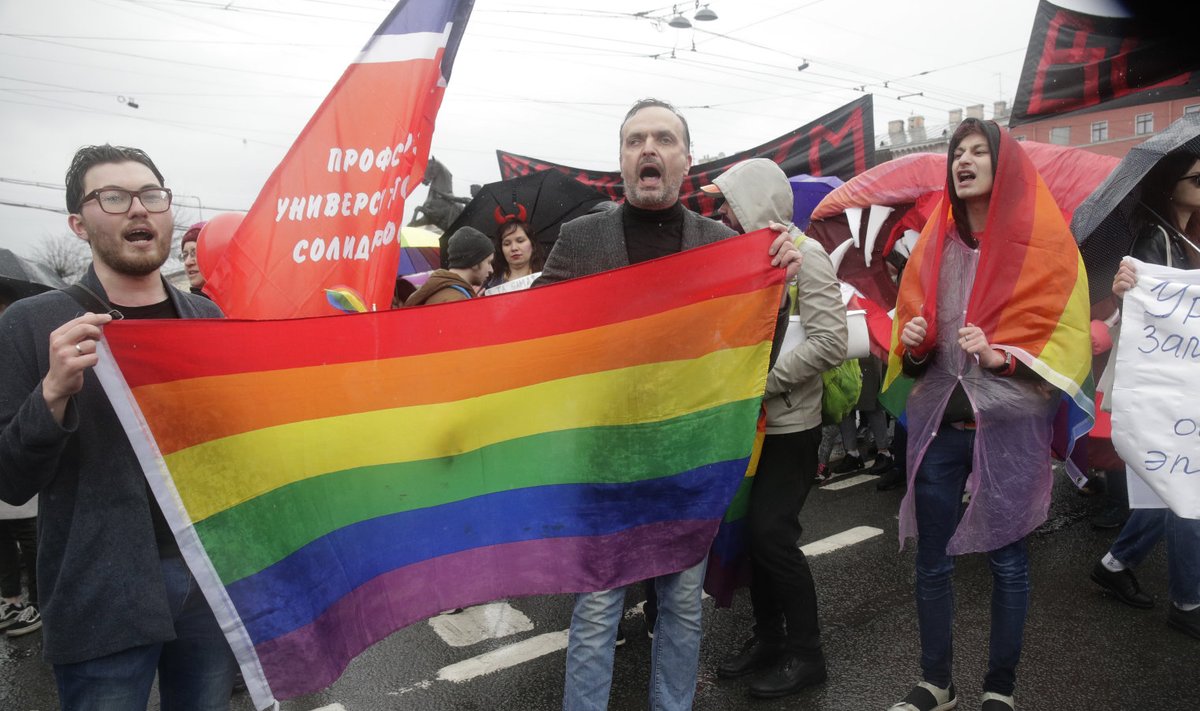 LGBT aktivistid Venemaal. Foto on illustratiivne