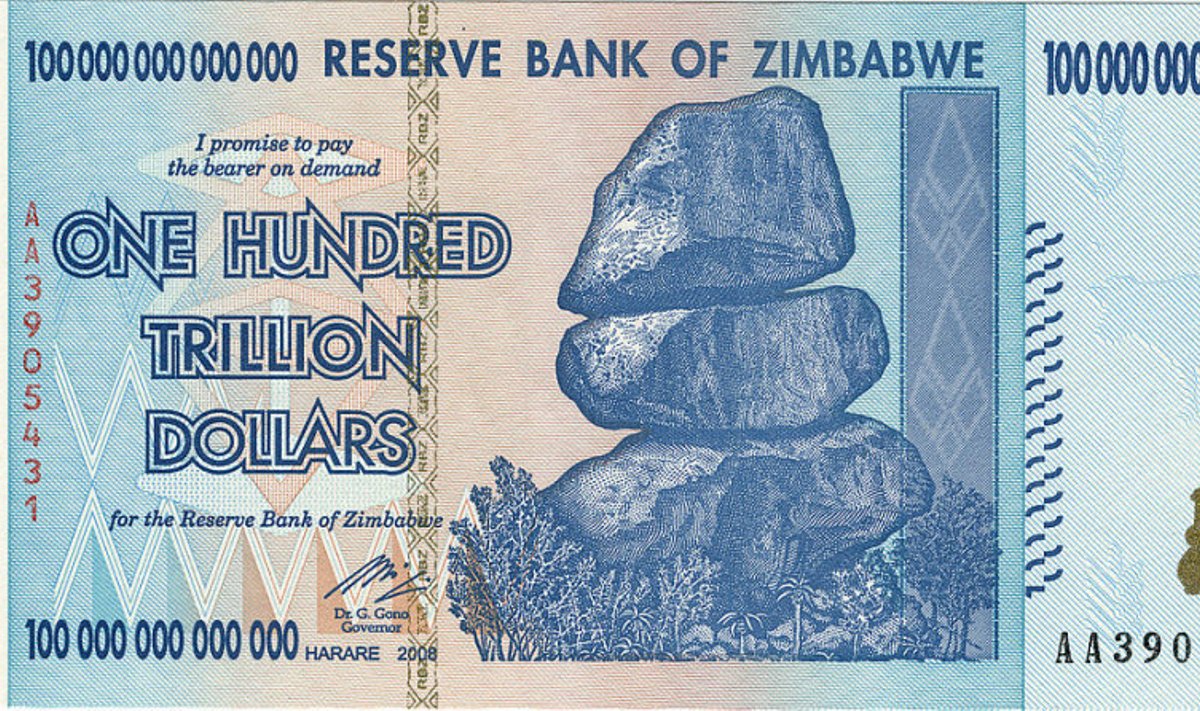 100 triljonit Zimbabwe dollarit (2009)