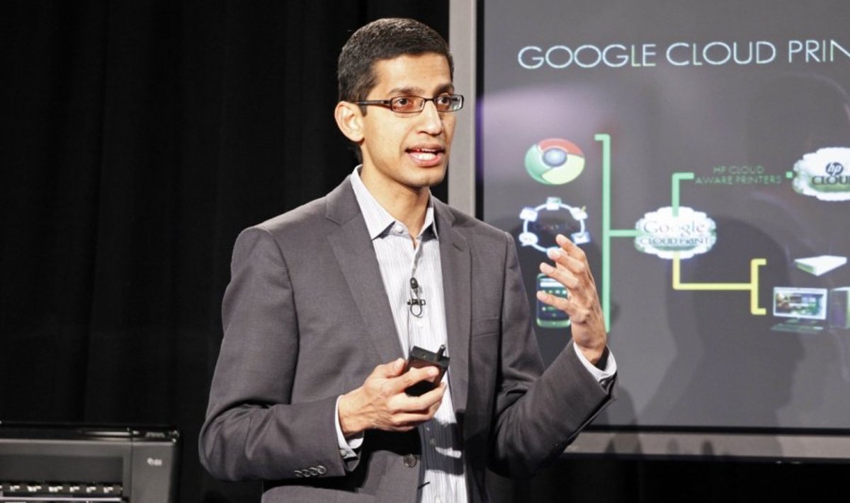 Google'i Sundar Pichai 7. juunil HP uusi netiühendusega printereid tutvustama