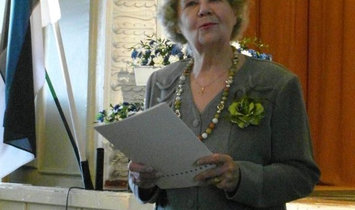 2011. aastapreemia pälvis Salme Vainlo raamatu „Mulgimaa võlu ja valu” eest. Foto: Guldar Järve