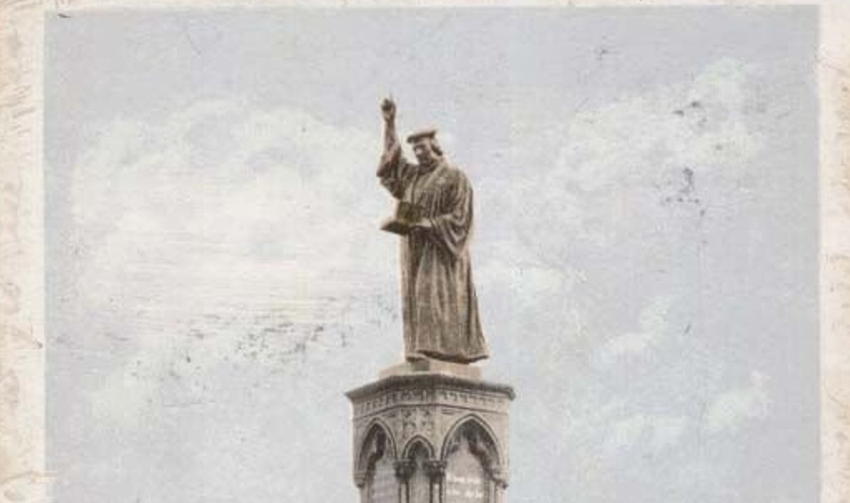 Keila lähistel seisnud Lutheri kuju. 