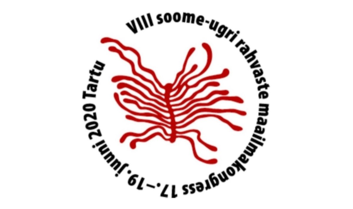 Soome-ugri rahvaste maailmakongressi logo keskne kujund lähtub üraski haudmekäikude mustrist