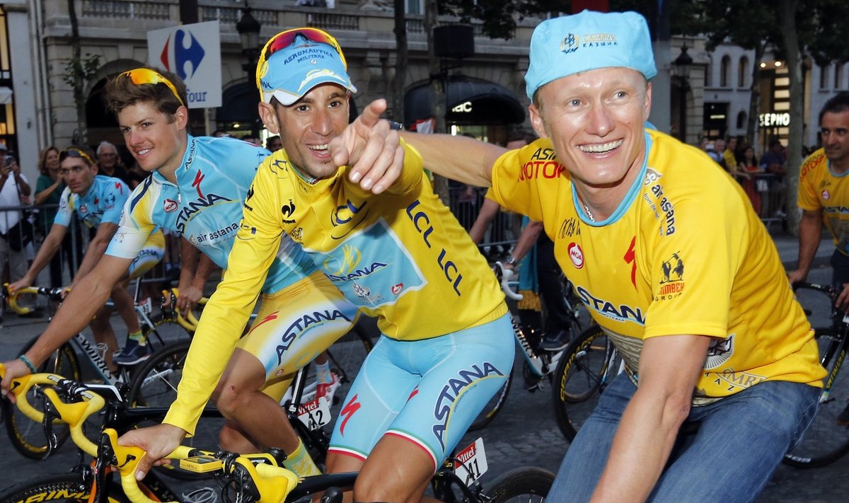 Vinokurov (paremal) ja Nibali 2014. aasta Tour de France´il