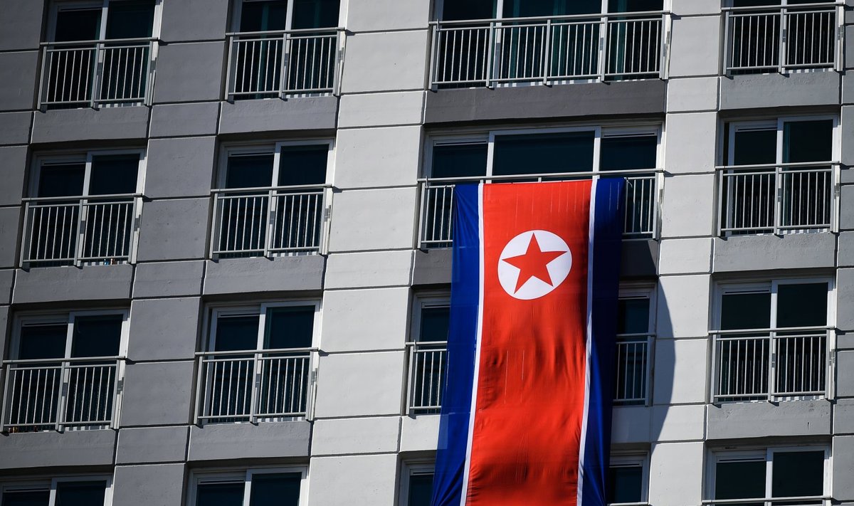 Põhja-Korea lipp. 