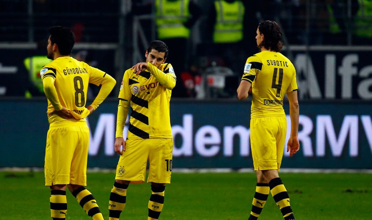 Pettunud Dortmundi Borussia mängijad