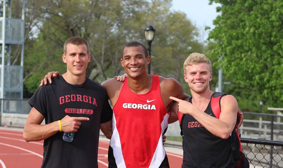 Georgia ülikooli mitmevõistlejad Maicel Uibo, Garrett Scantling ja Karl Robert Saluri teenisid hooaja esimeselt seitsmevõistluselt kolmikvõidu.