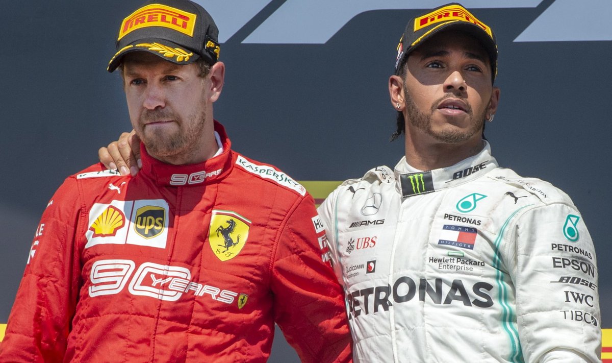 Sebastian Vettel ja Lewis Hamilton