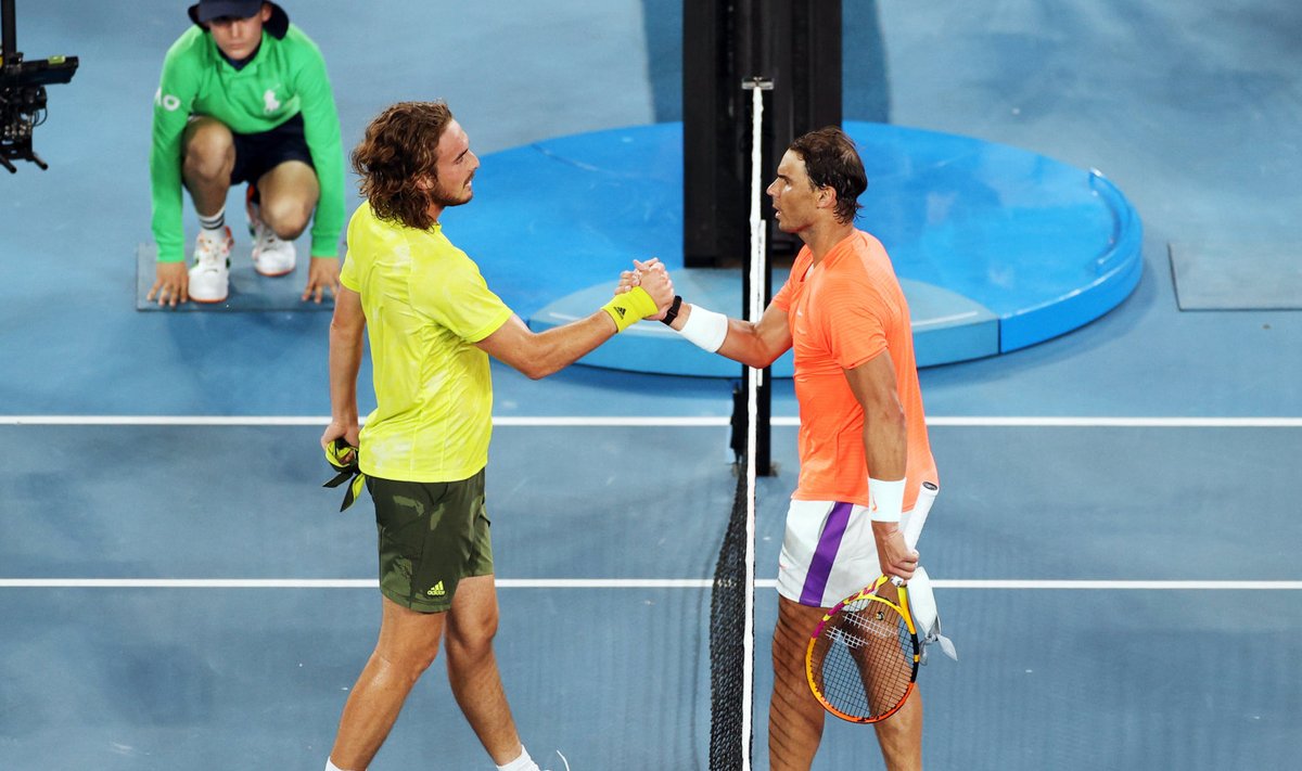Stefanos Tsitsipas sai Rafael Nadali üle karjääri teise võidu. 