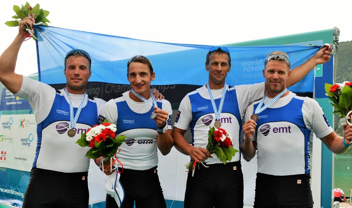 Medalimehed (vasakult): Andrei Jämsä, Allar Raja, Tõnu Endrekson, Kaspar Taimsoo.
