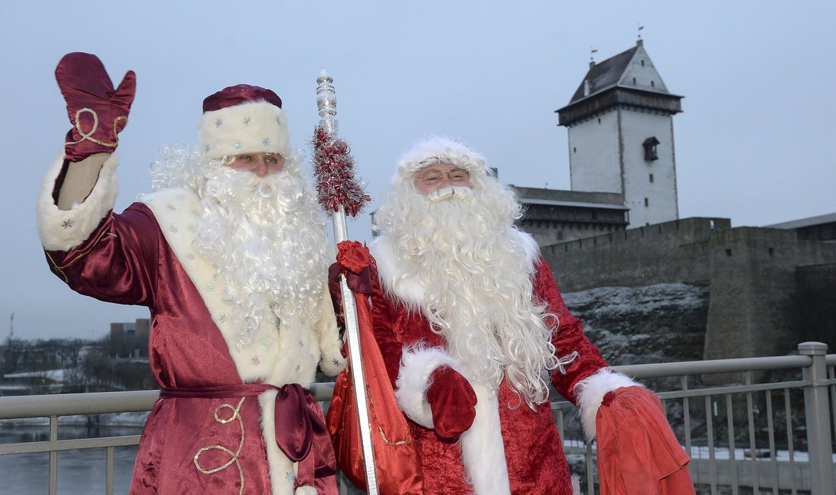 Jõuluvana ja Ded Moroz kohtumine Narvas