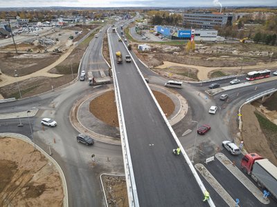 Tartu läänepoolse ümbersõidu II ehitusala, Riia viadukt ja ringristmik.