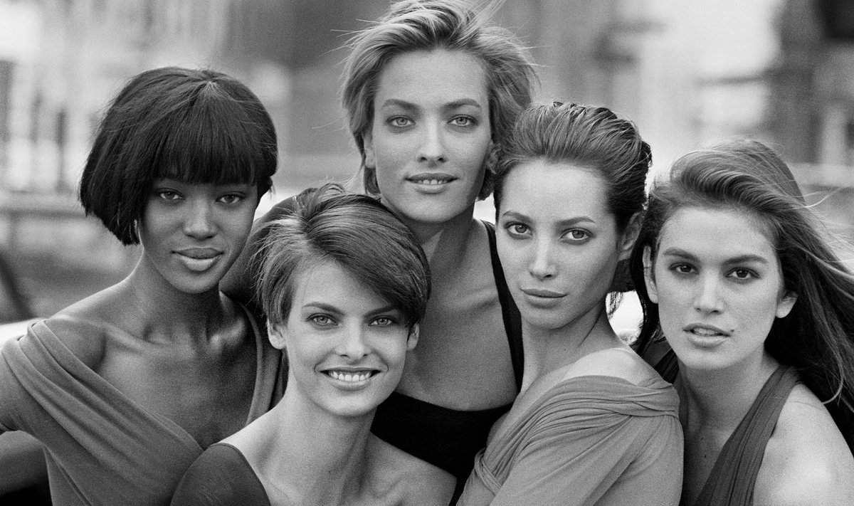 Naomi Campbell, Linda Evangelista, Tatjana Patitz, Christy Turlington & Cindy Crawford, New York, 1989