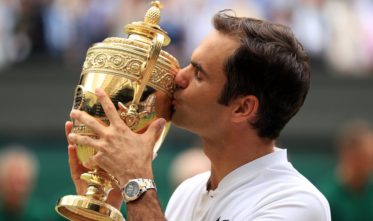 Wimbledoni tiitlikaitsja Roger Federer.