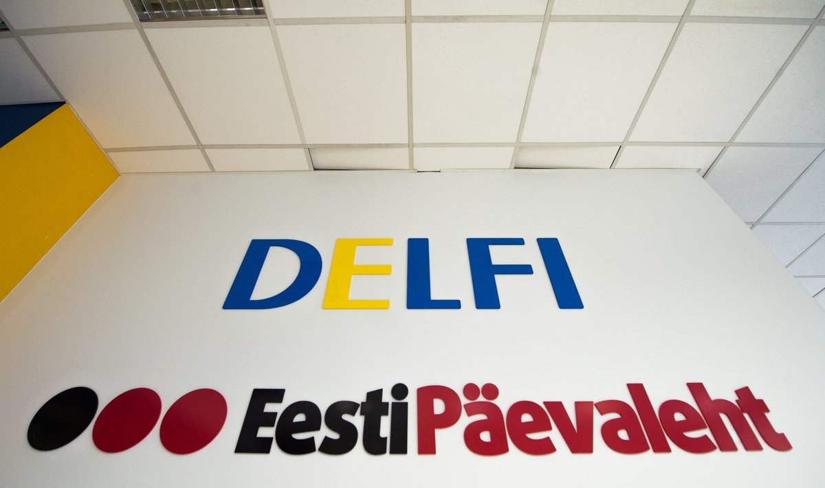 delfi logo, eesti päevaleht logo