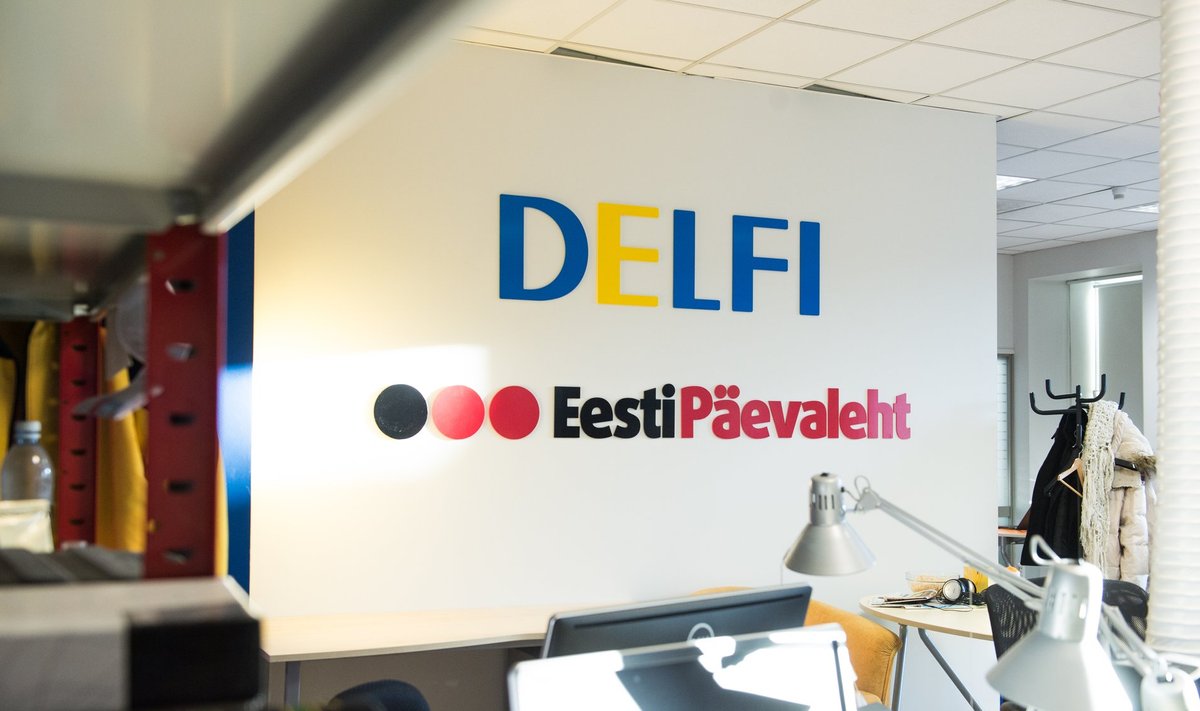 delfi logo, eesti päevaleht logo
